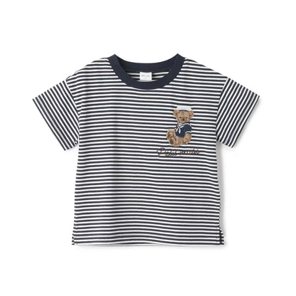 日本童裝 pe#main 熊仔刺繡上衣 80-130cm 男童款/女童款 夏季 TOPS