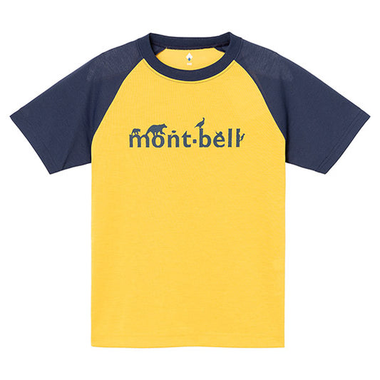 Japanese children's clothing mont-bell UV-proof/water-absorbing quick-drying/durable/odor-suppressing animal letter top 130-160cm boys'/girls' summer TOPS 