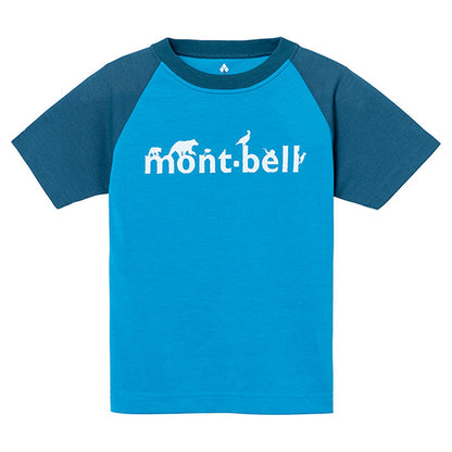 Japanese children's clothing mont-bell UV-resistant/water-absorbent/quick-drying/durable/odor-suppressing animal letter top 100-120cm boys'/girls' summer TOPS 