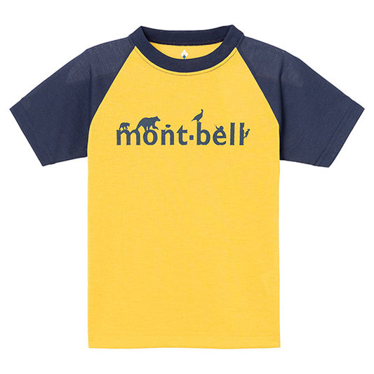 Japanese children's clothing mont-bell UV-resistant/water-absorbent/quick-drying/durable/odor-suppressing animal letter top 100-120cm boys'/girls' summer TOPS 