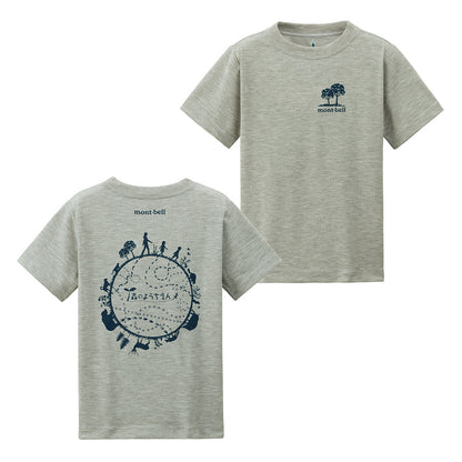Japanese children's clothing mont-bell UV-resistant/water-absorbing quick-drying/breathable/odor-suppressing/durable forest kindergarten top 100-160cm boys'/girls' summer TOPS 