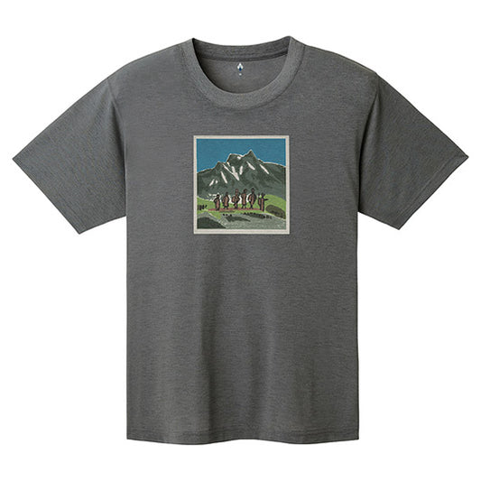 Japanese children's clothing mont-bell UV protection / quick-drying / durable / breathable / odor suppression Hotaka Twilight / Hakusan people / before climbing pattern top XS-XL adult summer TOPS 