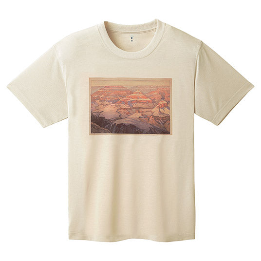 Japanese children's clothing mont-bell UV protection / water absorption and quick drying / durable / breathable / odor suppression mountain equipment / Jianshan Morning Light / Grand Canyon pattern top XS-XL adult summer TOPS 