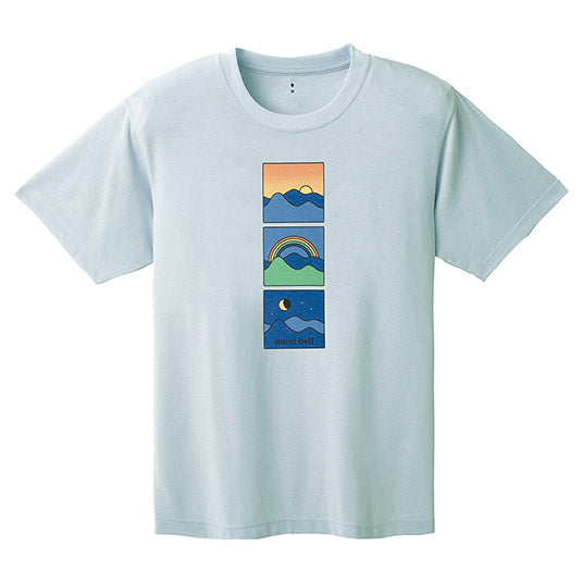 Japanese children's clothing mont-bell UV protection / quick-drying / durable / breathable / odor-suppressing mountain / mountain day trip pattern top XS-XL adult summer TOPS 