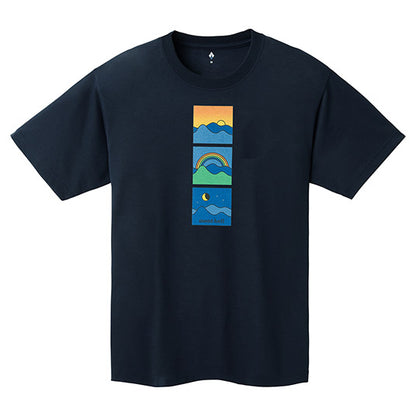 Japanese children's clothing mont-bell UV protection / quick-drying / durable / breathable / odor-suppressing mountain / mountain day trip pattern top XS-XL adult summer TOPS 