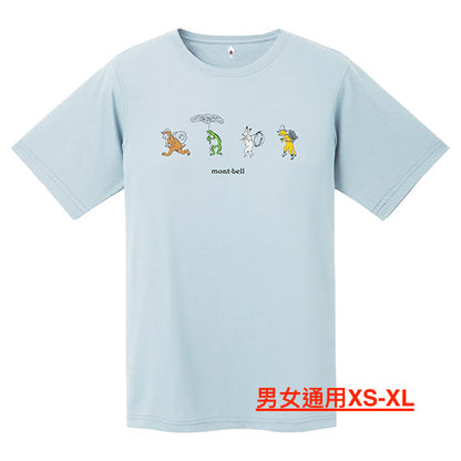 Japanese children's clothing mont-bell UV protection / quick-drying / durable / odor-suppressing bird and animal tops 100-160cm / XS-XL boys / girls / adult women's summer TOPS 