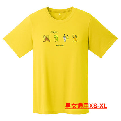 Japanese children's clothing mont-bell UV protection / quick-drying / durable / odor-suppressing bird and animal tops 100-160cm / XS-XL boys / girls / adult women's summer TOPS 