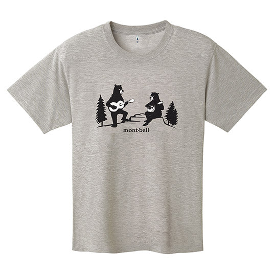 Japanese children's clothing mont-bell UV protection / quick-drying / durable / breathable / odor suppression route asking / forest show / Hokkaido killer whale pattern top XS-XL adult summer TOPS 