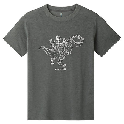 Mont-Bell (Japan) UV-resistant, quick-drying, durable, and odor-suppressing dinosaur and animal tops (100-160cm) for boys and girls (summer) 