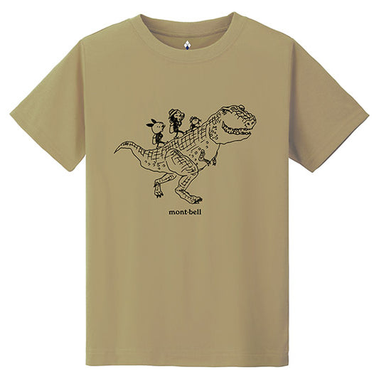 Mont-Bell (Japan) UV-resistant, quick-drying, durable, and odor-suppressing dinosaur and animal tops (100-160cm) for boys and girls (summer) 