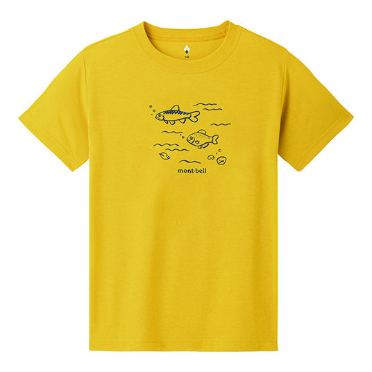 Japanese children's clothing mont-bell UV protection / organic cotton small fish top 100-160cm boys / girls summer TOPS 