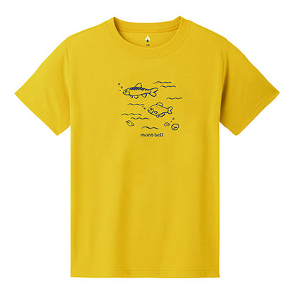 Japanese children's clothing mont-bell UV protection / organic cotton small fish top 100-160cm boys / girls summer TOPS 