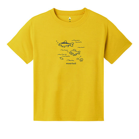 Japanese children's clothing mont-bell UV protection / organic cotton small fish top 100-160cm boys / girls summer TOPS 