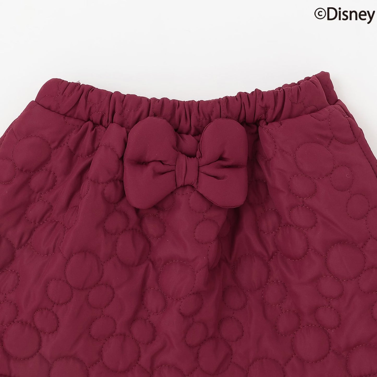 日本童裝 pe#main x Disney 絎縫短裙 80-130cm 女童款 秋季 SKIRTS 聖誕紅/新年紅