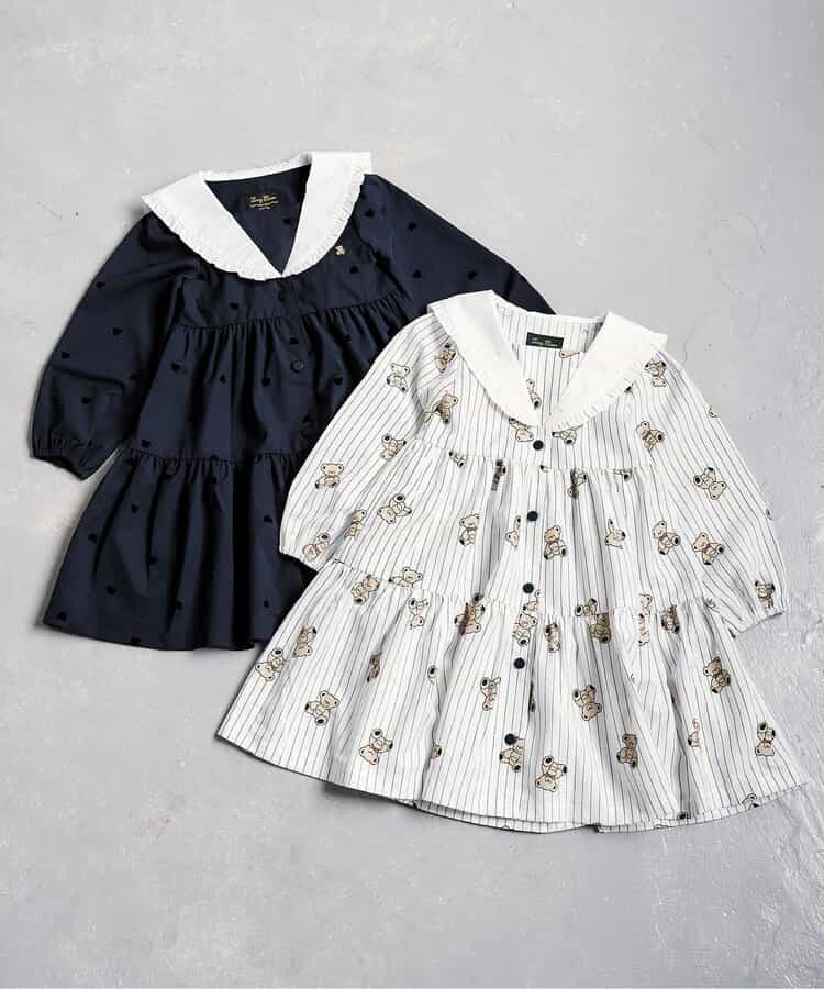 日本童裝 apres les cours x tiny bear 連第裙 90-120cm 女童款 冬季 DRESSES 面試/宴會/表演 兒童服飾
