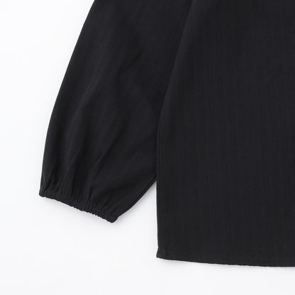 日本童裝 Ly# mine 2Way 前後兩著 荷葉領襯衫 100-140cm 女童款 秋季 TOPS 面試/宴會/表演