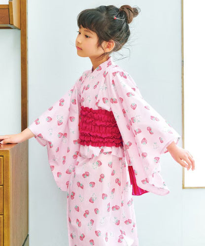 日本童裝 aF#a325 2Way 日本浴衣3件套裝 日本和服 110-140cm 女童款 夏季 OUTERWEAR DRESSES 日本夏祭慶典特輯