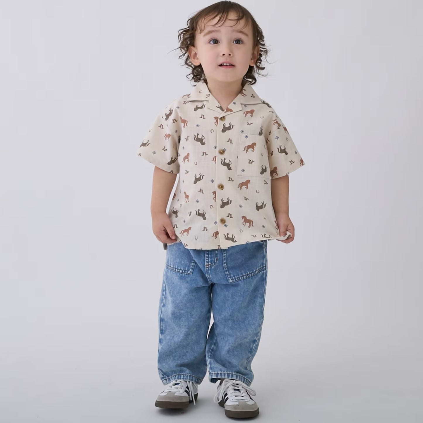 日本童裝 pe#main 各種圖案短袖襯衫 80-130cm 男童款 夏季 TOPS