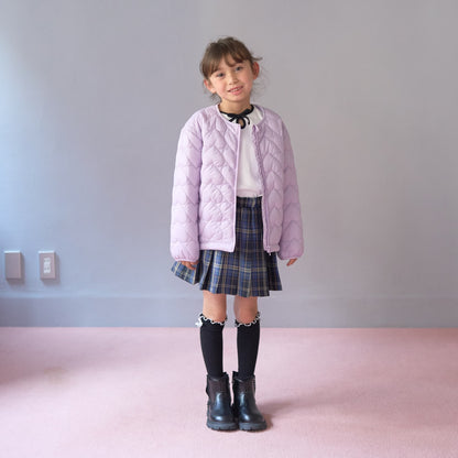日本童裝 Ly# mine 心型絎縫夾棉外套 90-140cm 女童款 冬季 (適合初秋、香港平均溫度、寒冷天氣）OUTERWEAR 【日本預售：2026年9月中旬】
