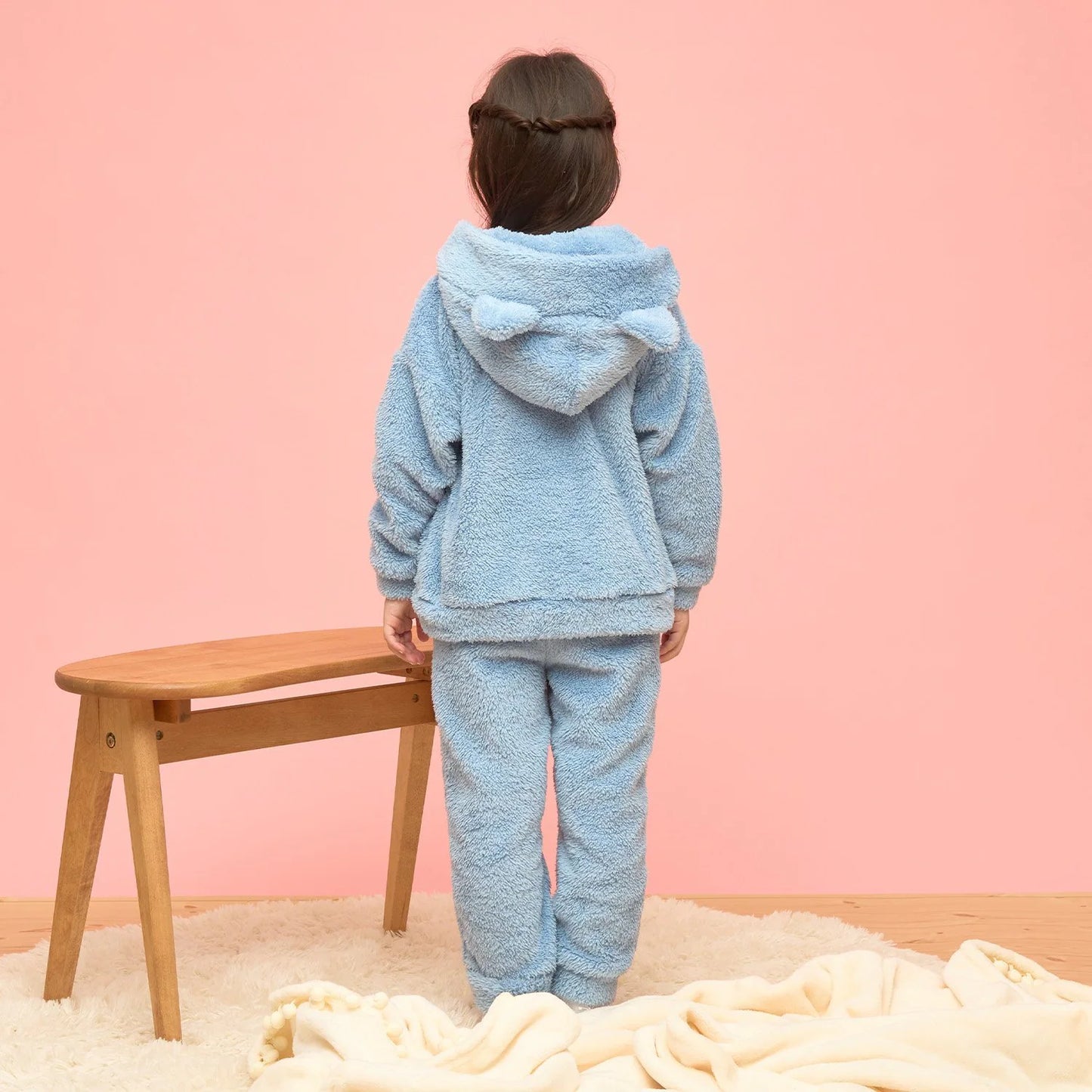 日本童裝 Ly# mine 毛毛睡衣套裝 100-150cm 女童款 冬季 TOPS PANTS 睡衣系列