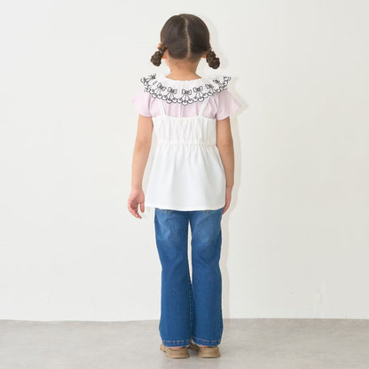 Japanese children's clothing Ly# mine tank top and shorts set 100-150cm girls summer TOPS PANTS 