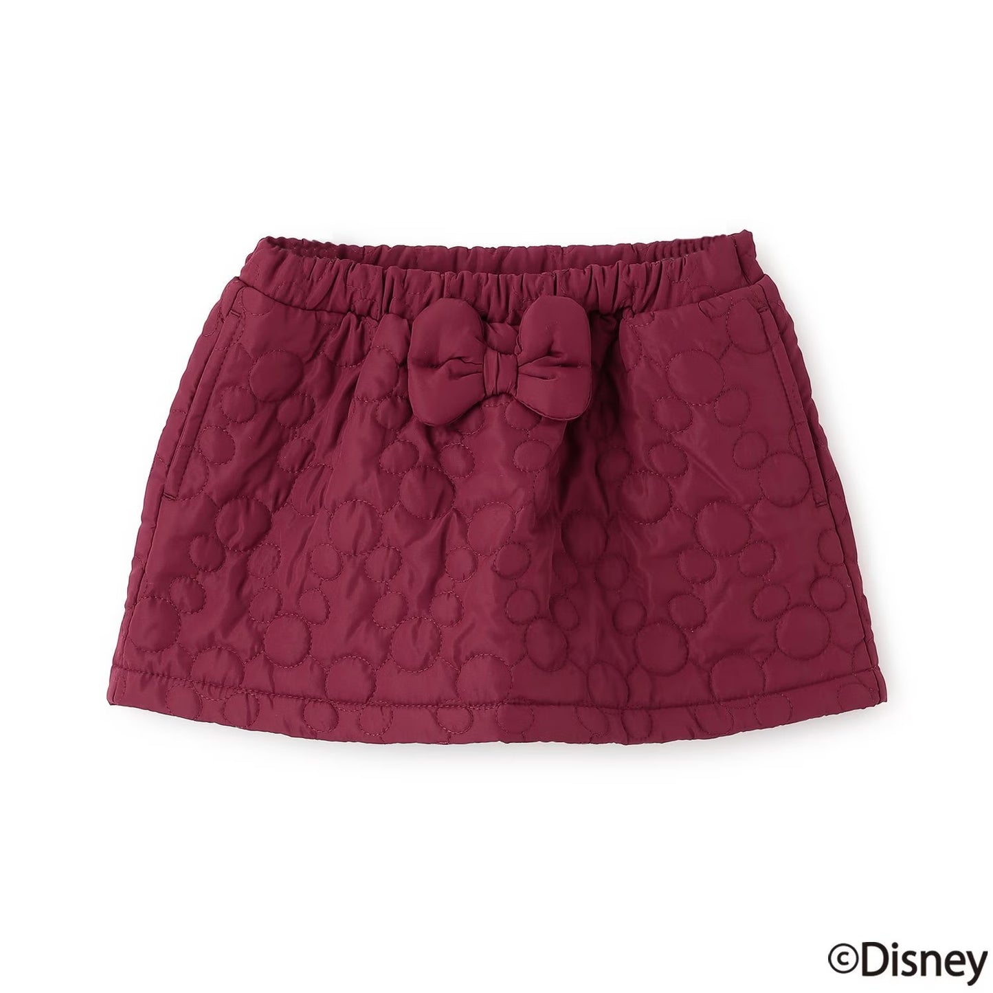 日本童裝 pe#main x Disney 絎縫短裙 80-130cm 女童款 秋季 SKIRTS 聖誕紅/新年紅