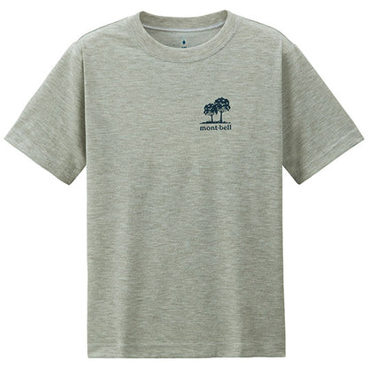 Japanese children's clothing mont-bell UV-resistant/water-absorbing quick-drying/breathable/odor-suppressing/durable forest kindergarten top 100-160cm boys'/girls' summer TOPS 