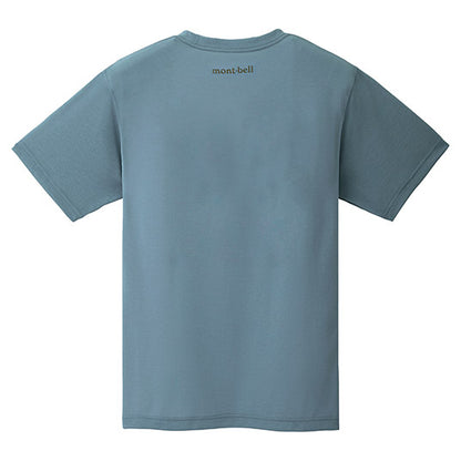 Japanese children's clothing mont-bell UV protection / breathable / moisture absorbing / quick-drying rock logo short-sleeved T-shirt 130-160cm / XS-XL boys / girls / adult summer TOPS