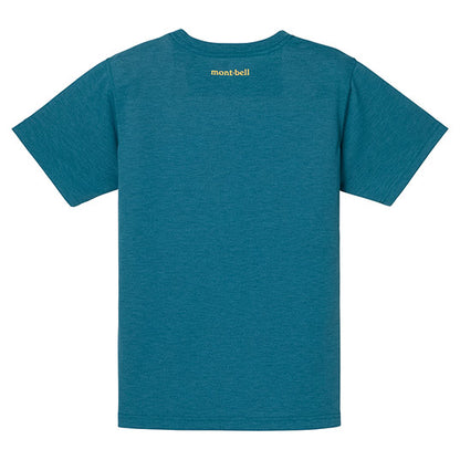 Japanese children's clothing mont-bell UV protection / breathable / moisture absorbing / quick-drying rock logo short-sleeved T-shirt 130-160cm / XS-XL boys / girls / adult summer TOPS