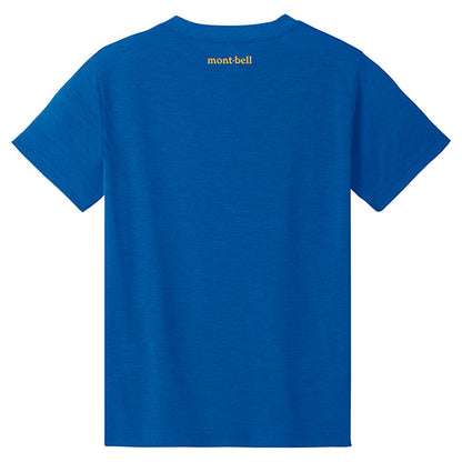 Japanese children's clothing mont-bell UV protection / breathable / moisture absorbing / quick-drying rock logo short-sleeved T-shirt 130-160cm / XS-XL boys / girls / adult summer TOPS