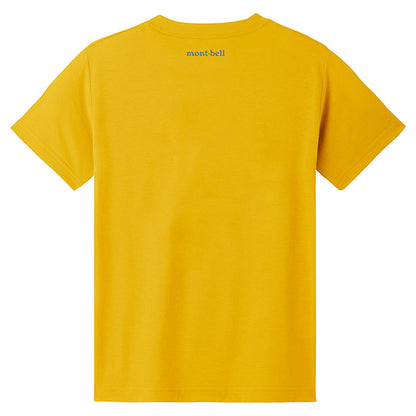 Japanese children's clothing mont-bell UV protection / breathable / moisture absorbing / quick-drying rock logo short-sleeved T-shirt 130-160cm / XS-XL boys / girls / adult summer TOPS