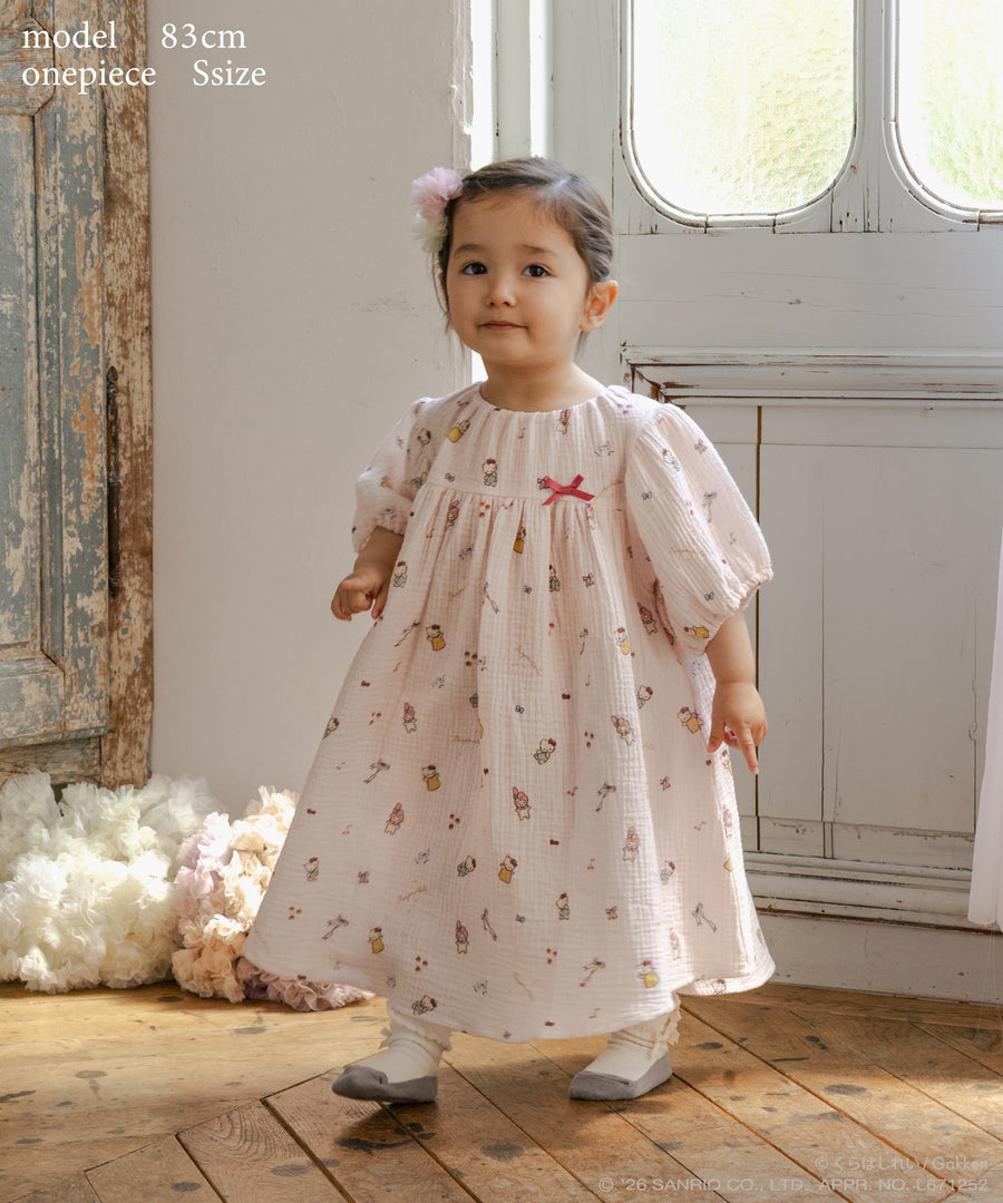日本童裝 panpantutu x Sanrio x くらはしれい蓬蓬紗布連身裙 90-140cm 女童款 夏季 DRESSES