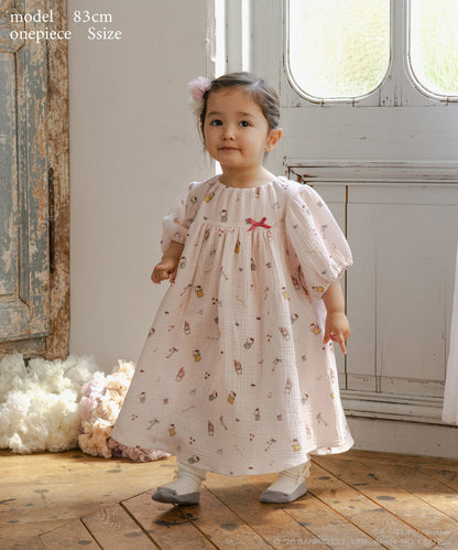 日本童裝 panpantutu x Sanrio x くらはしれい蓬蓬紗布連身裙 90-140cm 女童款 夏季 DRESSES