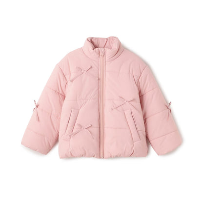 日本童裝 Ly# mine 蝴蝶結夾棉外套 100-150cm 女童款 冬季 (適合寒冷天氣、溫度低天氣）OUTERWEAR