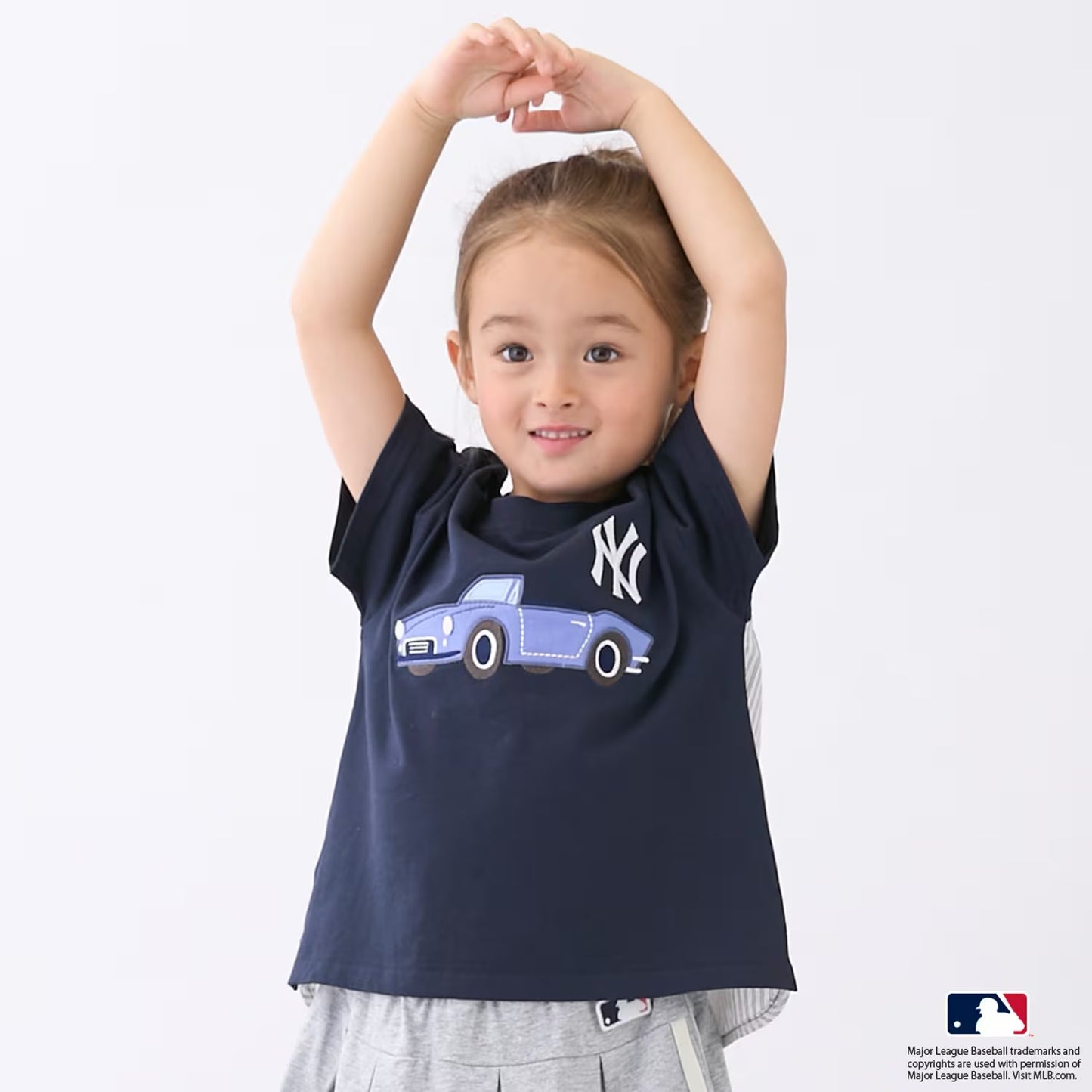 日本童裝 pe#main x 【MLB】汽車貼花上衣 80-130cm 男童款/女童款 夏季 TOPS
