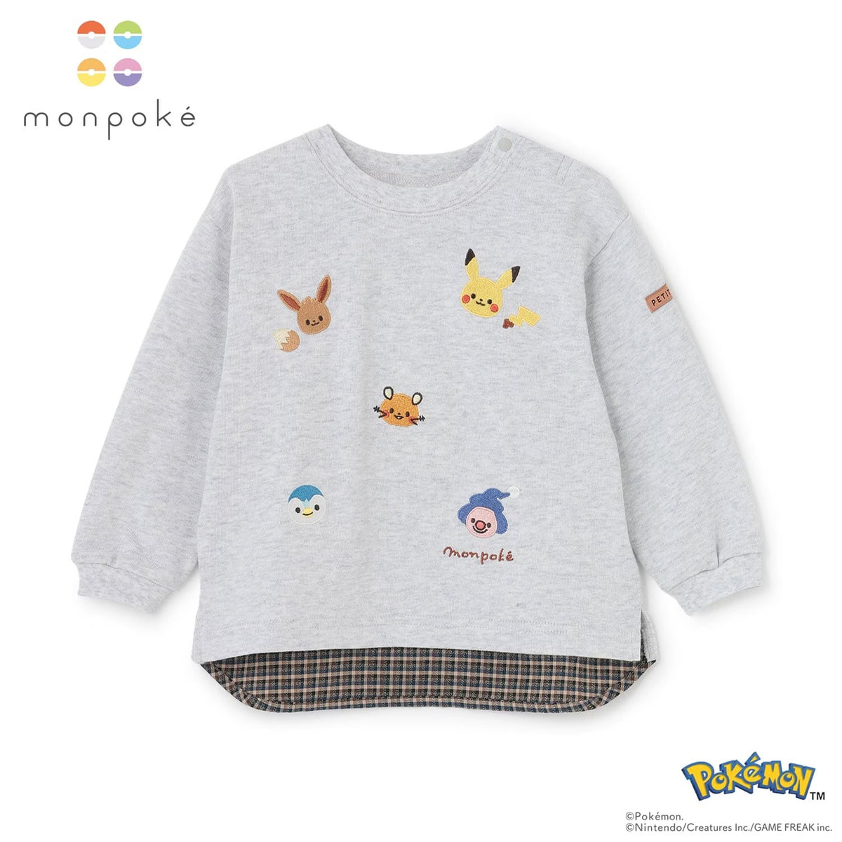 日本童裝 pe#main x【monpoke】假兩件衛衣 80-120cm 男童款/女童款 夏季 TOPS