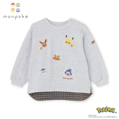 日本童裝 pe#main x【monpoke】假兩件衛衣 80-120cm 男童款/女童款 夏季 TOPS