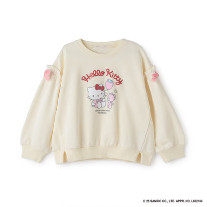 日本童裝 Ly# mine x Sanrio 速乾系列  Hello Kitty印花衛衣 100-140cm 女童款 冬季 TOPS