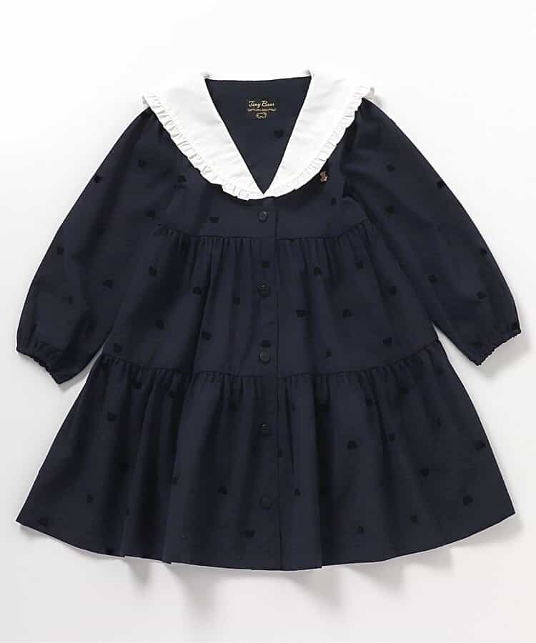 日本童裝 apres les cours x tiny bear 連第裙 90-120cm 女童款 冬季 DRESSES 面試/宴會/表演 兒童服飾