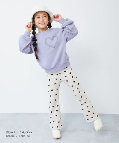 日本童裝 dev!rock 抓毛薄紗圖案衛衣 100-160cm 女童款 冬季 TOPS