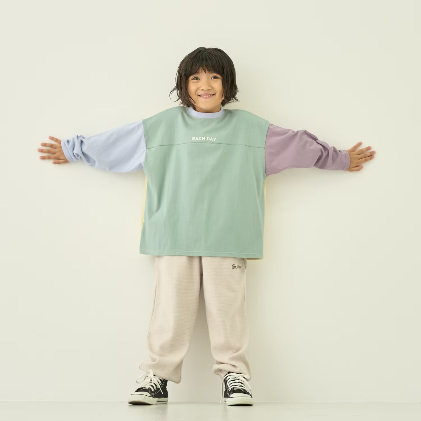 日本童裝 b・R# 防污系列 吸水速乾系列 防UV 拼色上衣 110-140cm 男童款 秋季 TOPS