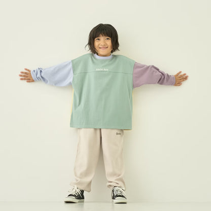 日本童裝 b・R# 防污系列 吸水速乾系列 防UV 拼色上衣 110-140cm 男童款 秋季 TOPS