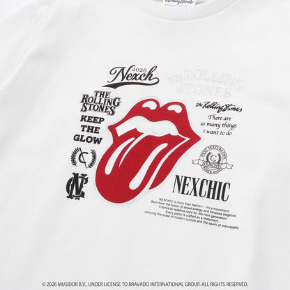 日本童裝 NEXCHIC x The Rolling Stones 植絨印花 110-150cm 男童款/女童款 秋季 TOPS 其他品牌童裝 聖誕紅/新年紅