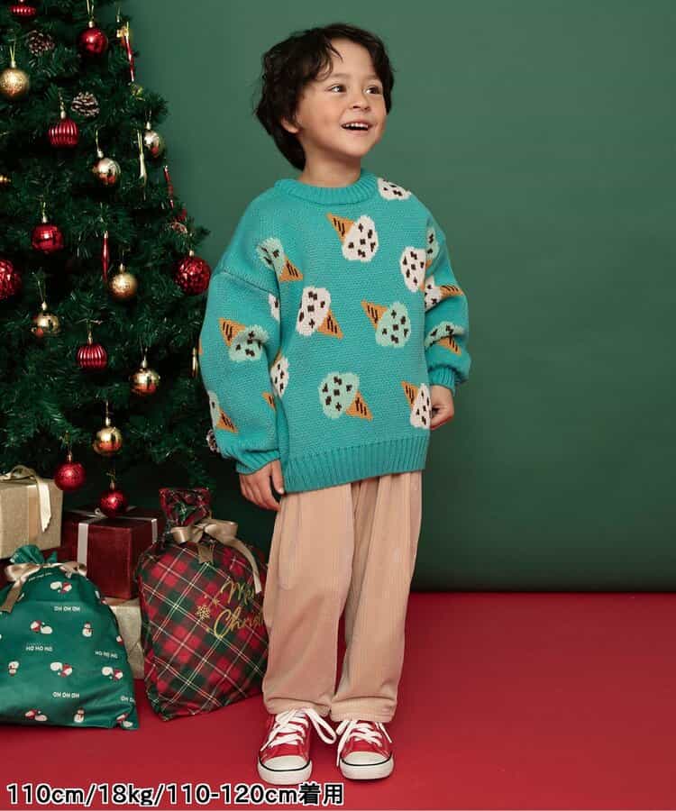 日本童裝 BREEZE 針織冷衫 80-140cm 男童款/女童款 冬季 Tops Christmas 聖誕快樂特輯 聖誕服裝/飾物配件