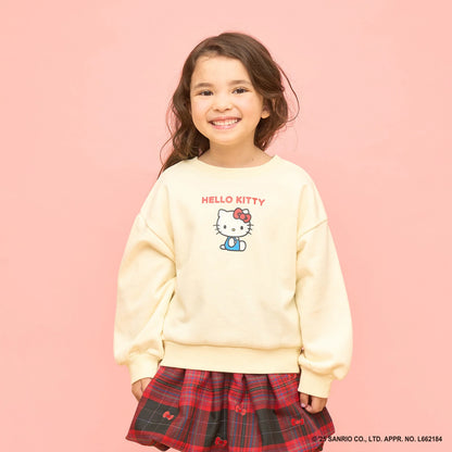 日本童裝 Ly# mine x Sanrio 速乾系列 2Way 前後兩著 Hello Kitty 3D絲帶衛衣 100-140cm 女童款 冬季 TOPS