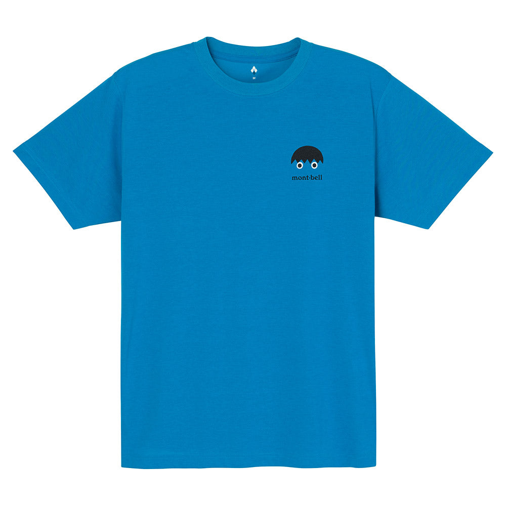 Mont-Bell UV-Proof/Quick-Dry/Odor-Suppressing Kawa School Short-Sleeve T-Shirt (100-160cm/XS-L) for Boys/Girls/Parent-Child Summer TOPS