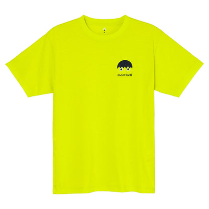 Mont-Bell UV-Proof/Quick-Dry/Odor-Suppressing Kawa School Short-Sleeve T-Shirt (100-160cm/XS-L) for Boys/Girls/Parent-Child Summer TOPS