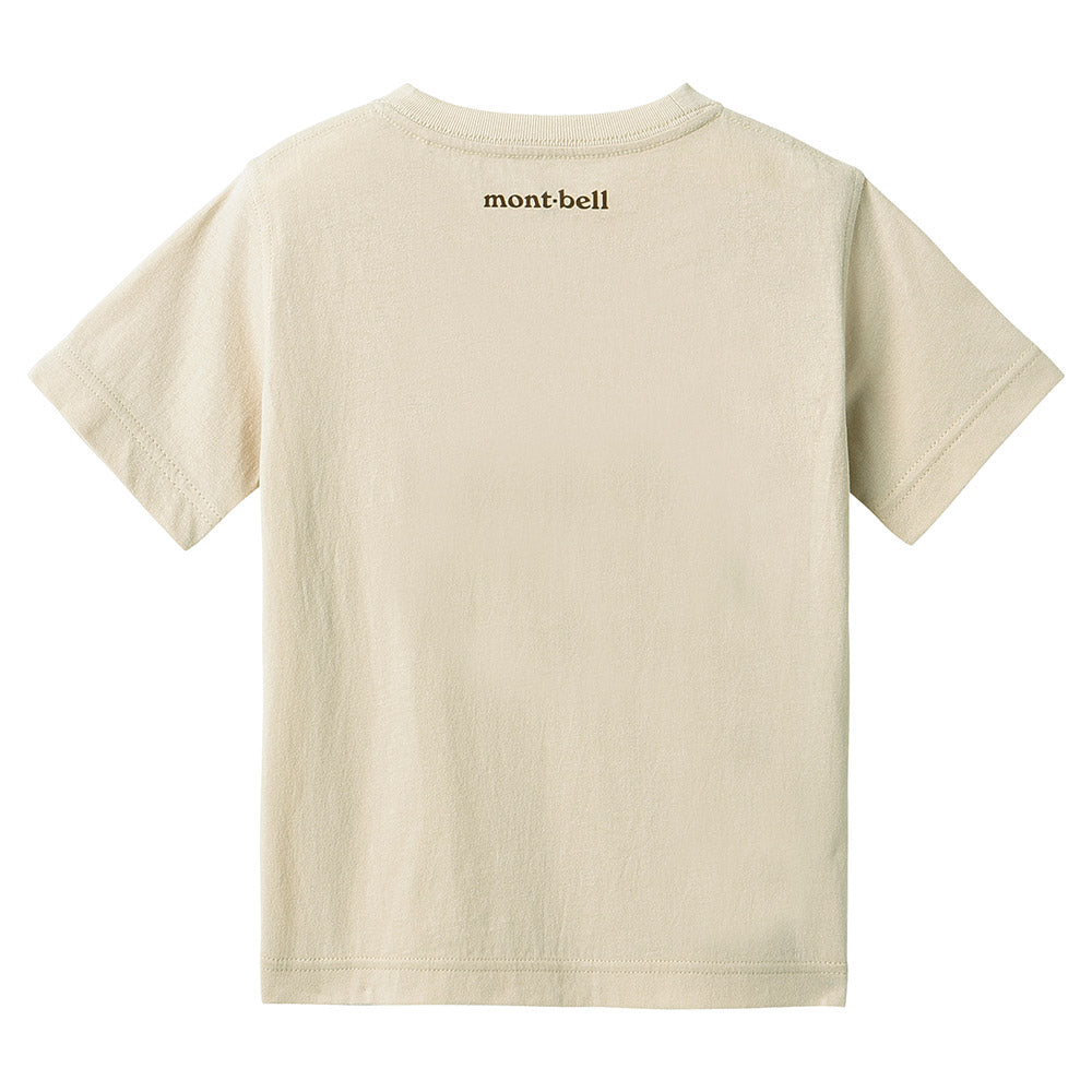 Japanese children's clothing mont-bell organic cotton / UV protection / breathable / moisture wicking bear short-sleeved T-shirt 100-160cm boys / girls summer TOPS