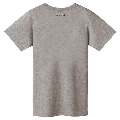 Mont-Bell (Japan) UV-resistant, quick-drying, and odor-suppressing mountain logo tops (100-160cm/XS-XL) for adults (women), boys, and girls (summer)