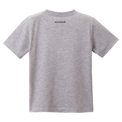 Mont-Bell (Japan) UV-resistant, quick-drying, and odor-suppressing mountain logo tops (100-160cm/XS-XL) for adults (women), boys, and girls (summer)
